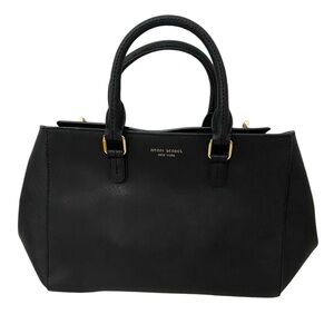 HENRI BENDEL Black Saffiano Leather Turnlock Bag